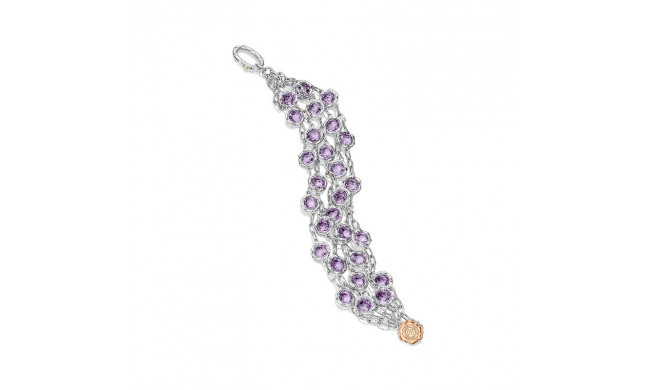 Tacori Sterling Silver Crescent Crown Gemstone Women's Bracelet - SB100P01