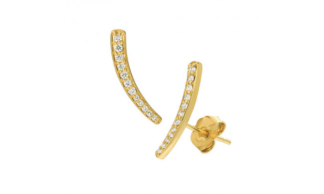 Jewelmi Custom 14k Yellow Gold Diamond Earrings