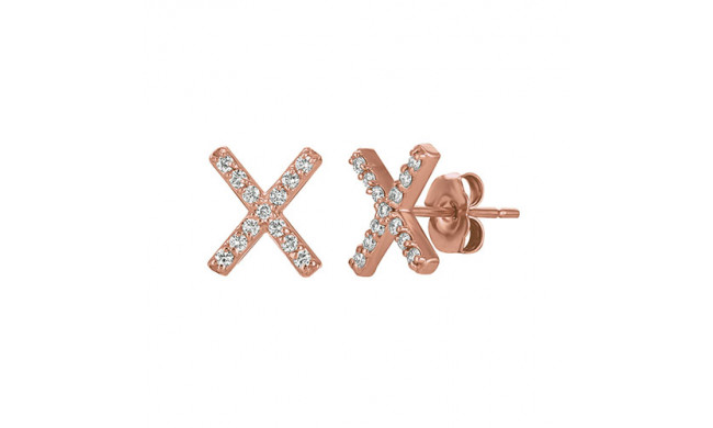 Jewelmi Custom 14k Rose Gold Diamond Earrings