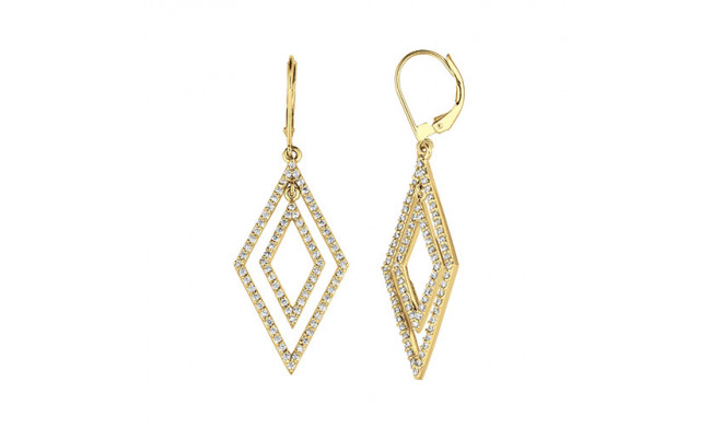 Jewelmi Custom 14k Yellow Gold Diamond Earrings