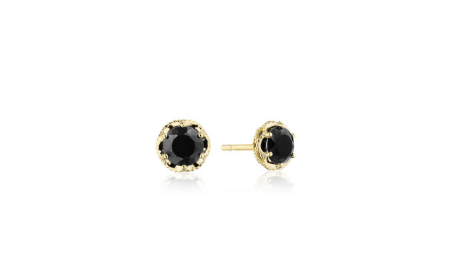 Tacori 14k Yellow Gold Crescent Crown Gemstone Stud Earring - SE25319FY