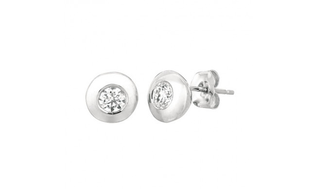 Jewelmi Custom 14k White Gold Diamond Earrings