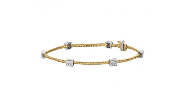 Jewelmi Custom 14k Two Tone Gold Diamond Bracelet