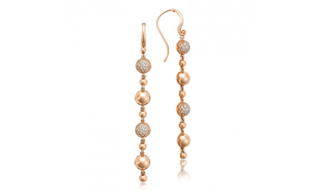 Tacori 18k Rose Gold Sonoma Mist Diamond Drop Earring - SE222P