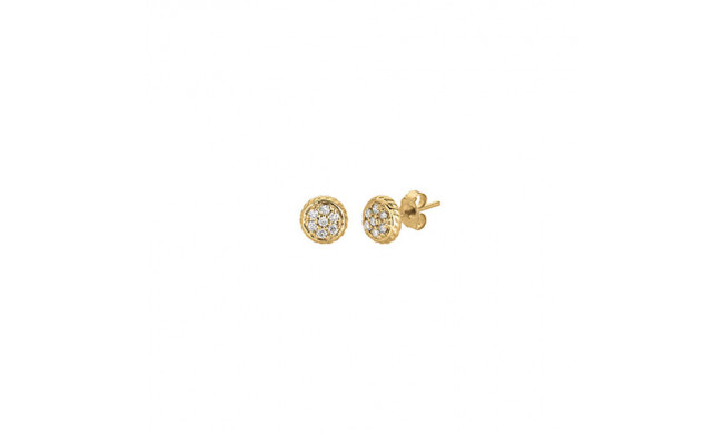 Jewelmi Custom 14k Yellow Gold Diamond Earrings