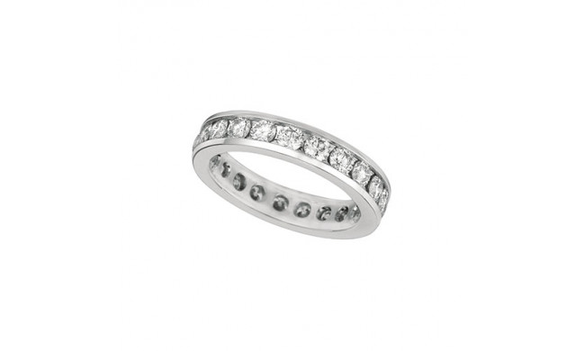 Jewelmi Custom 14k White Gold Diamond Eternity Wedding Band