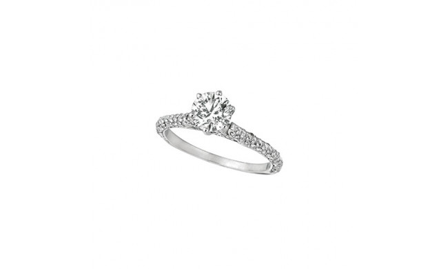 Jewelmi Custom 14k White Gold Semi Mount Diamond Engagement Ring