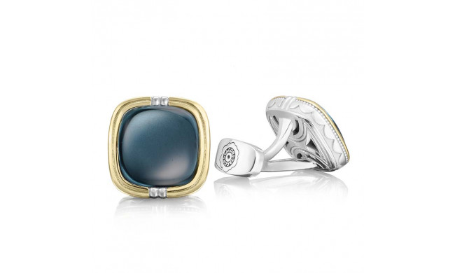Tacori Sterling Silver and 18k Yellow Gold Retro Classic Gemstone Men's Cuffink - MCL109Y37