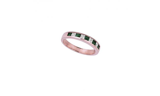 Jewelmi Custom 14k Rose Gold Emerald Diamond Ring