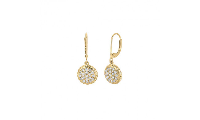 Jewelmi Custom 14k Yellow Gold Diamond Earrings