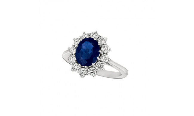 Jewelmi Custom 14k White Gold Sapphire Diamond Ring