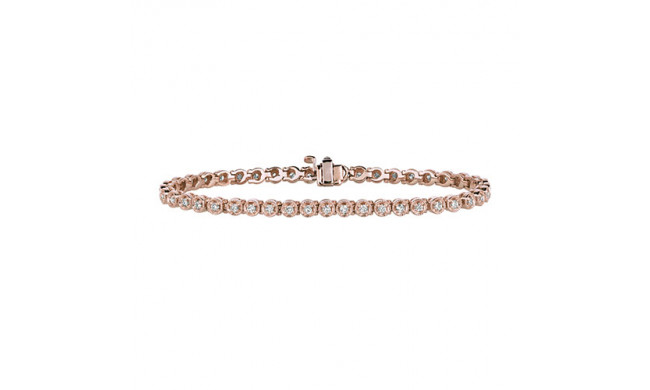 Jewelmi Custom 14k Rose Gold Diamond Bracelet