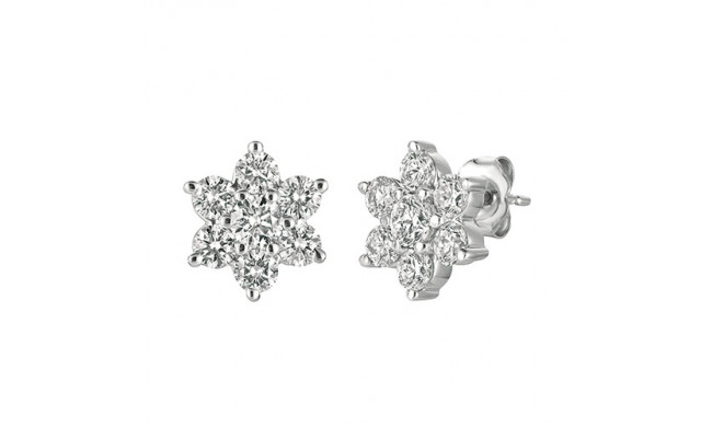 Jewelmi Custom 14k White Gold Diamond Earrings