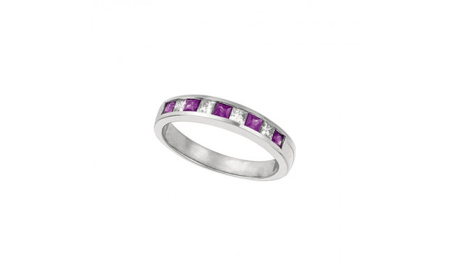Jewelmi Custom 14k White Gold Ruby Diamond Ring