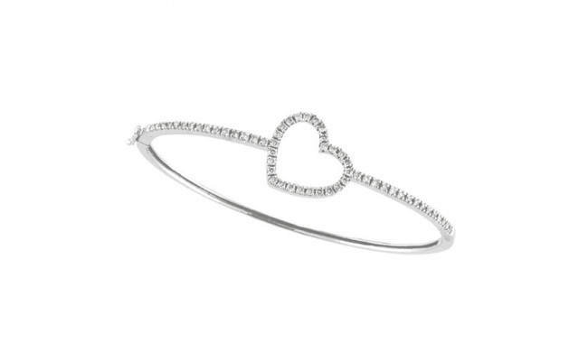 Jewelmi Custom 14k White Gold Diamond Bangle Bracelet