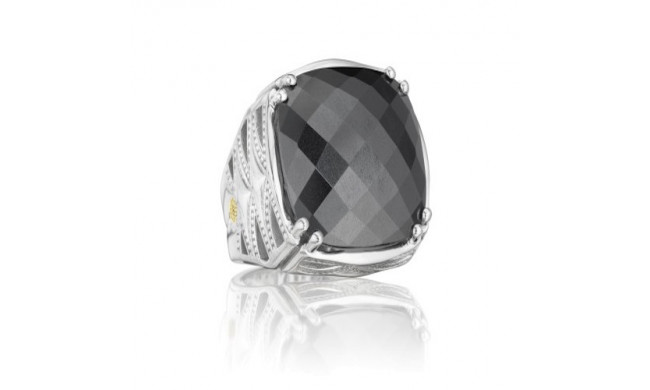 Tacori Sterling Silver Caissa Crescent Gemstone Men's Ring - SR13132
