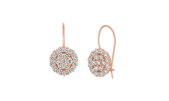 Jewelmi Custom 14k Rose Gold Diamond Earrings