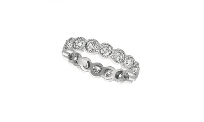 Jewelmi Custom 14k White Gold Diamond Eternity Wedding Band