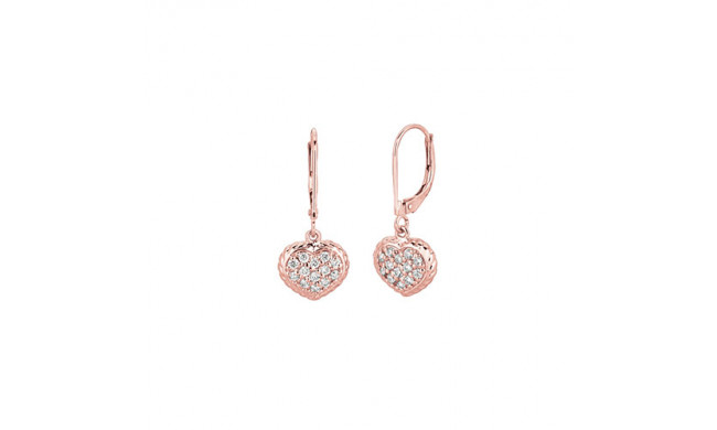 Jewelmi Custom 14k Rose Gold Diamond Earrings