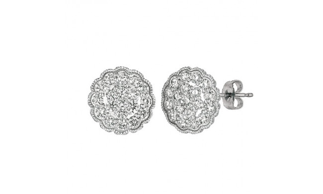 Jewelmi Custom 14k White Gold Diamond Earrings