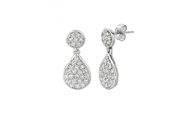 Jewelmi Custom 14k White Gold Diamond Earrings