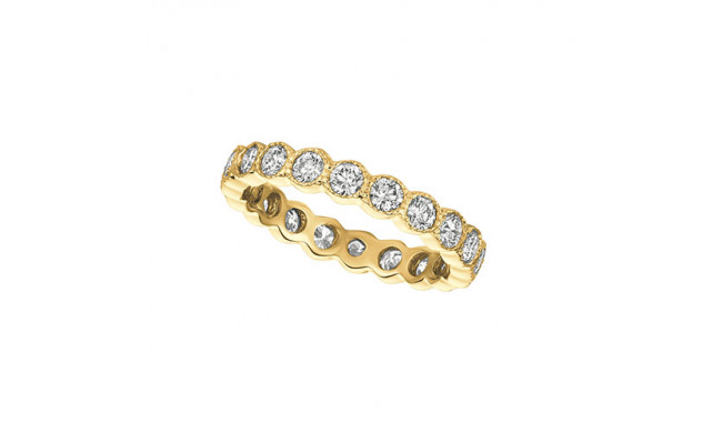 Jewelmi Custom 14k Yellow Gold Diamond Eternity Wedding Band