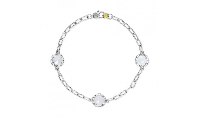 Tacori Sterling Silver Crescent Crown Gemstone Women's Bracelet - SB22103