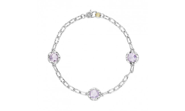 Tacori Sterling Silver Crescent Crown Gemstone Women's Bracelet - SB22113