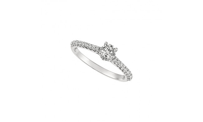 Jewelmi Custom 14k White Gold Diamond Engagement Ring Set