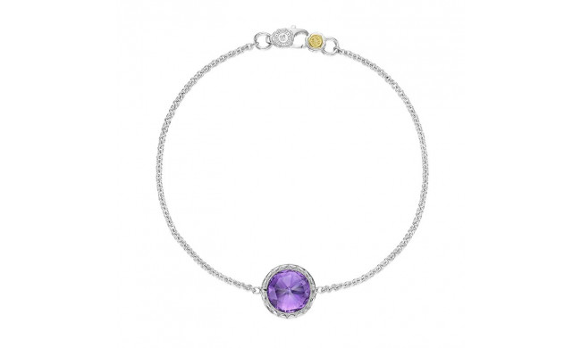 Tacori Sterling Silver Crescent Embrace Gemstone Women's Bracelet - SB16601