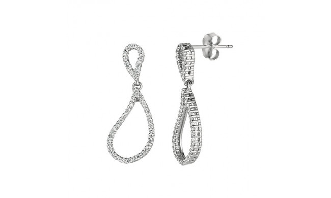 Jewelmi Custom 14k White Gold Diamond Earrings