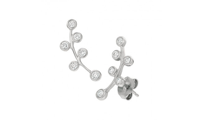 Jewelmi Custom 14k White Gold Diamond Earrings