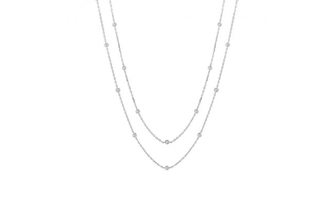 Jewelmi Custom 14k White Gold Diamond Necklace