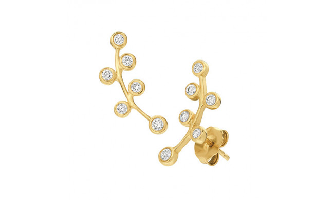 Jewelmi Custom 14k Yellow Gold Diamond Earrings