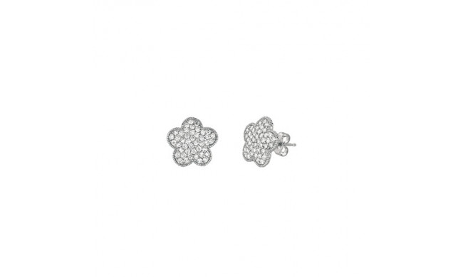 Jewelmi Custom 14k White Gold Diamond Earrings