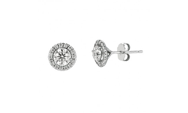 Jewelmi Custom 14k White Gold Diamond Earrings