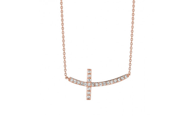 Jewelmi Custom 14k Rose Gold Diamond Necklace