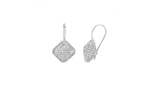 Jewelmi Custom 14k White Gold Diamond Earrings