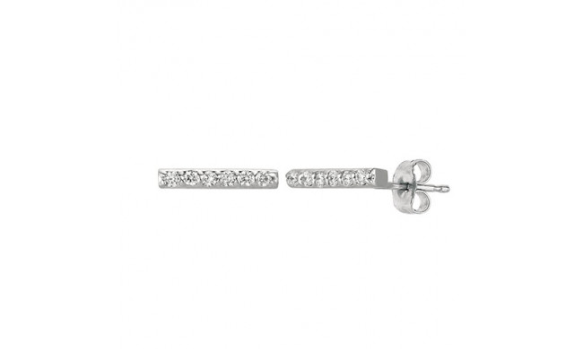 Jewelmi Custom 14k White Gold Diamond Earrings