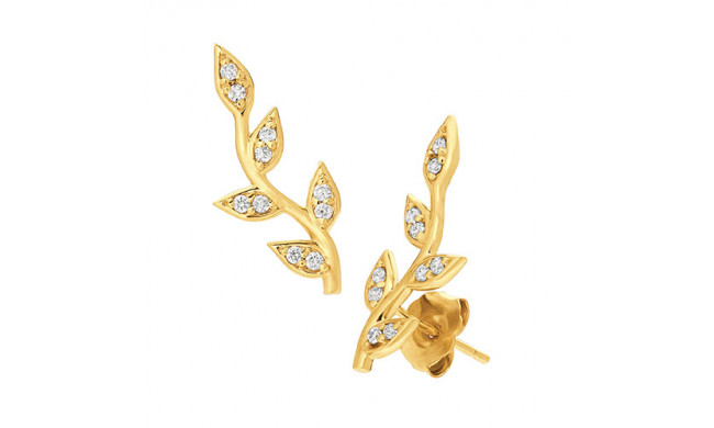 Jewelmi Custom 14k Yellow Gold Diamond Earrings