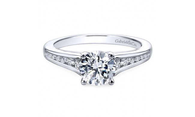 Gabriel & Co. 14k White Gold Contemporary Straight Engagement Ring - ER12324R3W44JJ