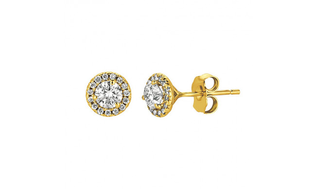 Jewelmi Custom 14k Yellow Gold Diamond Earrings
