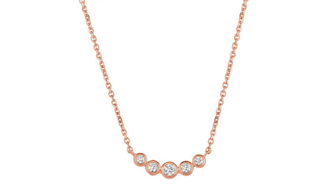 Jewelmi Custom 14k Rose Gold Diamond Necklace