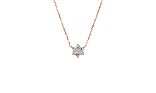 Jewelmi Custom 14k Rose Gold Diamond Necklace