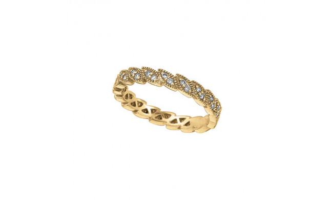 Jewelmi Custom 14k Yellow Gold Carved Diamond Wedding Band