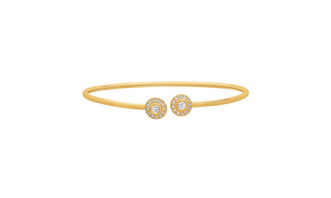 Jewelmi Custom 14k Yellow Gold Diamond Bangle Bracelet