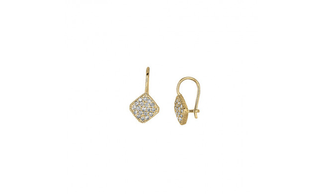 Jewelmi Custom 14k Yellow Gold Diamond Earrings