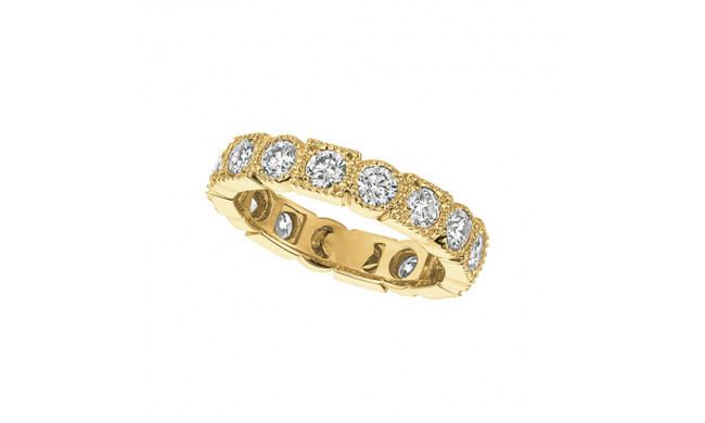 Jewelmi Custom 14k Yellow Gold Diamond Eternity Wedding Band