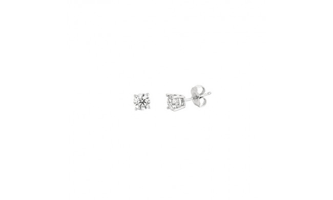 Jewelmi Custom 14k White Gold Diamond Stud Earrings