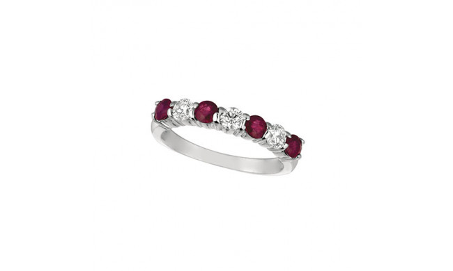 Jewelmi Custom 14k White Gold Ruby Diamond Ring